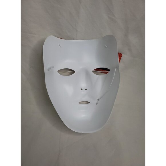 New White Neon Halloween Mask - Picture 4 of 5